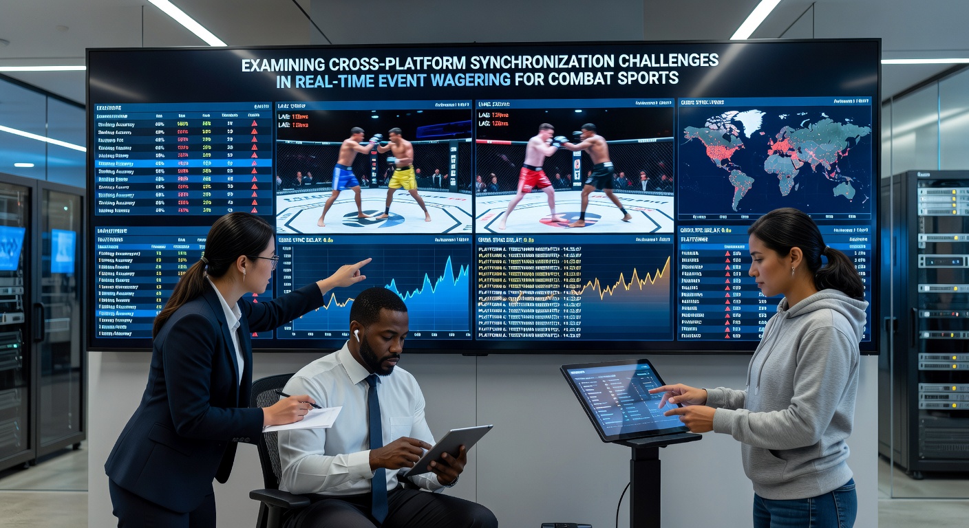 Cross-platform synchronization in real-time combat sports betting interfaces