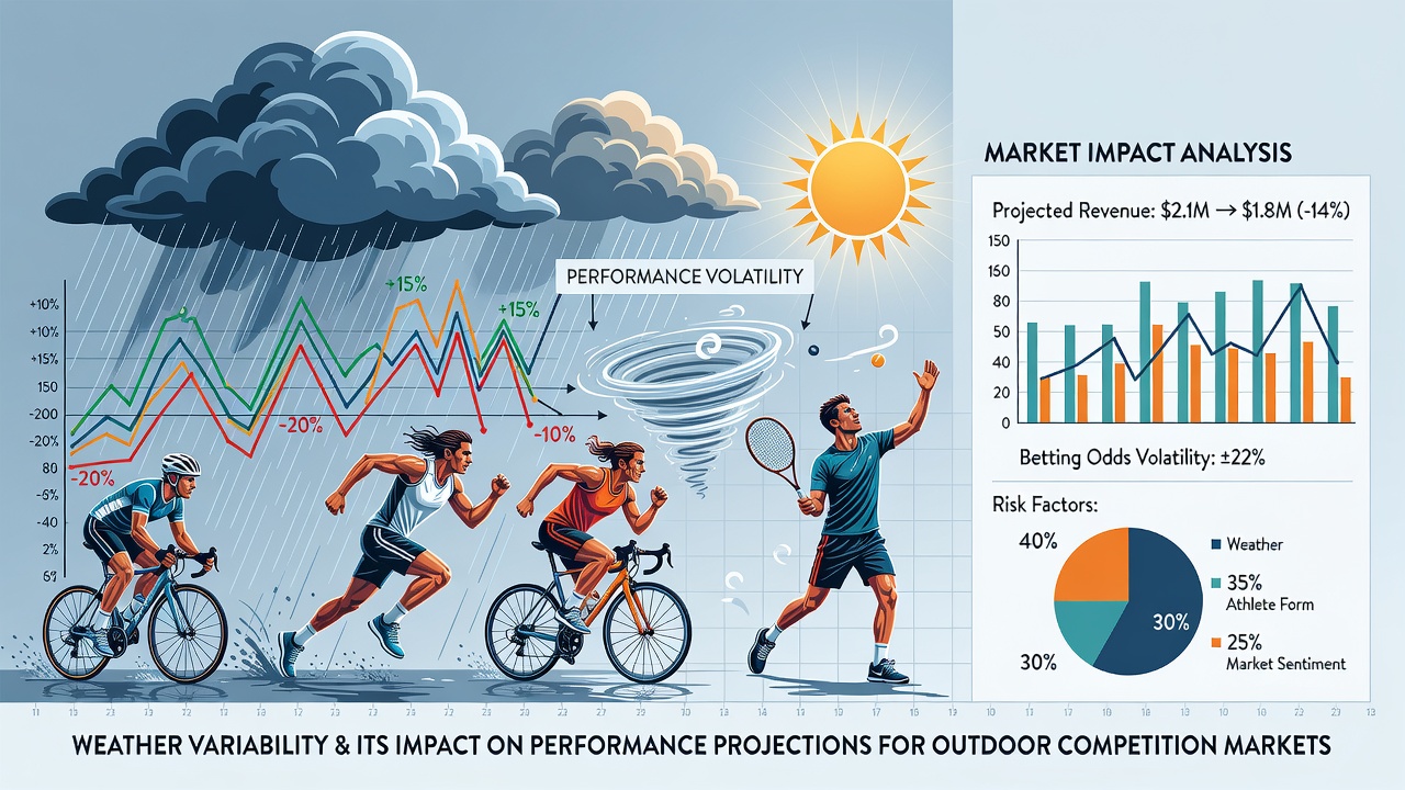 Weather monitoring equipment and data displays used in outdoor sports analysis